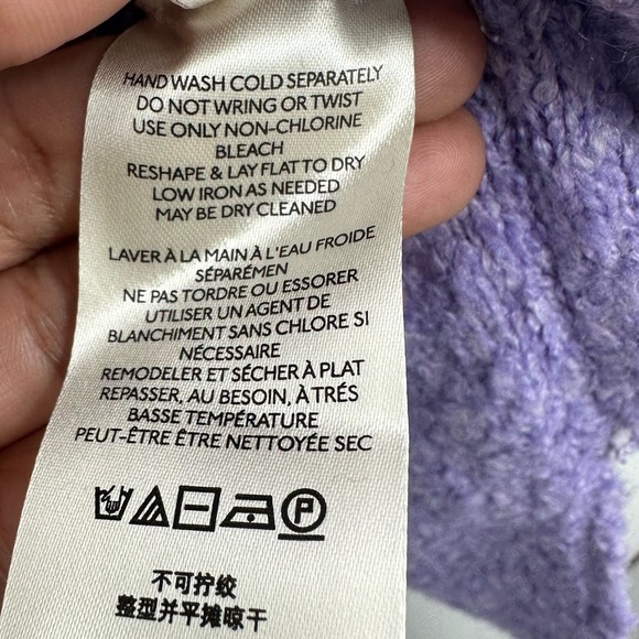 Free People Moira Slouchy Tunic Sweater Lavender Size Large - Picture 8 of 8